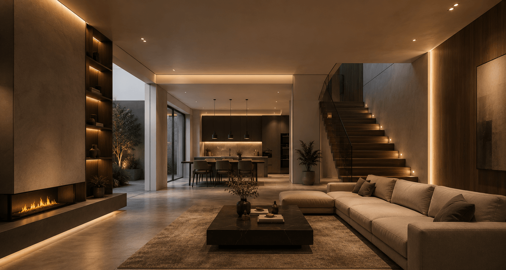 Interior renovado com acabamentos de qualidade pela Recrialar